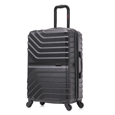 InUSA Aurum 25.98 Hardside Suitcase, 4-Wheeled Spinner, TSA Checkpoint Friendly, Black (IUAUR00M-BLK)
