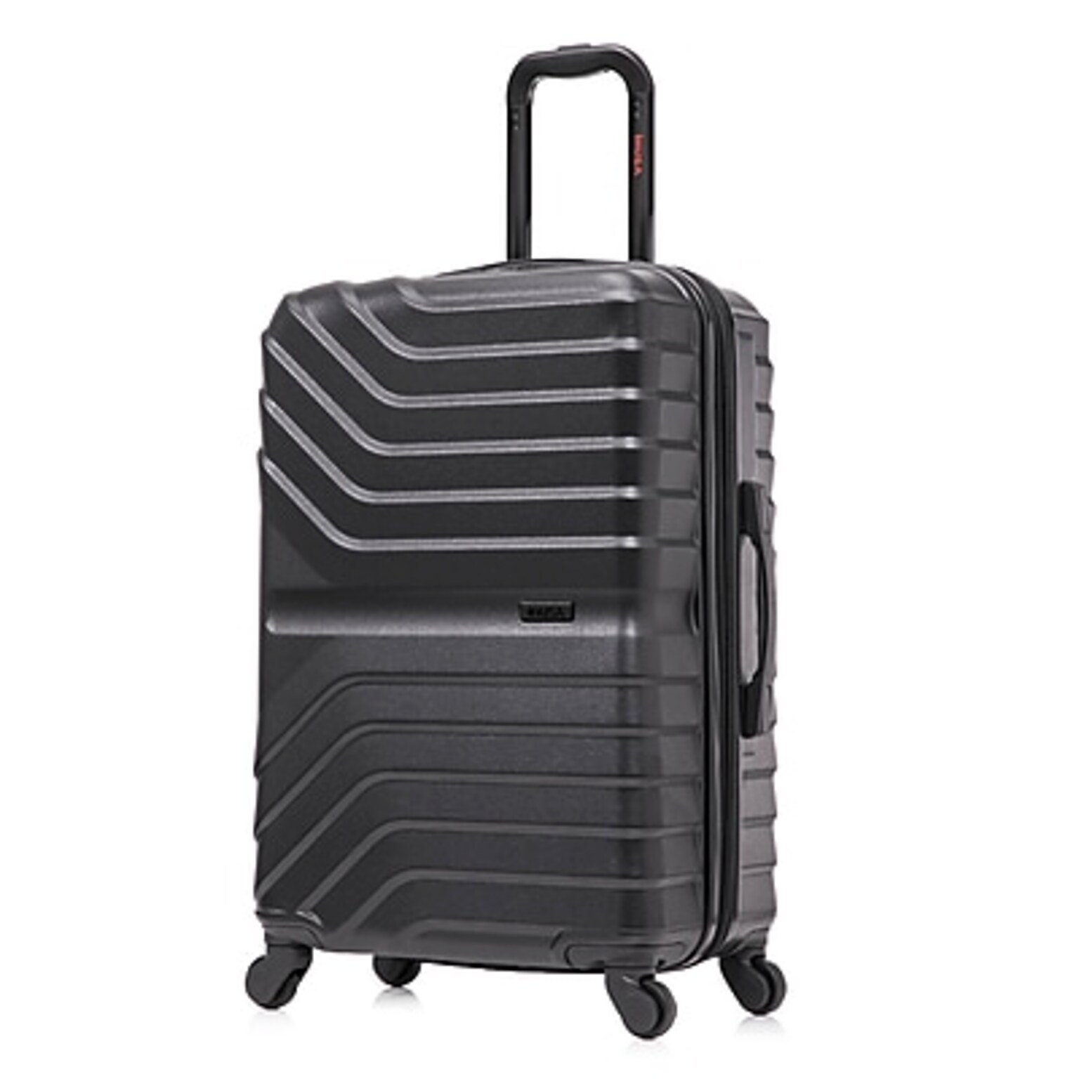 InUSA Aurum 24 Hardside Suitcase, 4-Wheeled Spinner, TSA Checkpoint Friendly, Black (IUAUR00M-BLK)