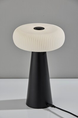 Adesso Ozzie LED Cordless Indoor/Outdoor Table Lamp, 11.25"H, Black (3114-01)