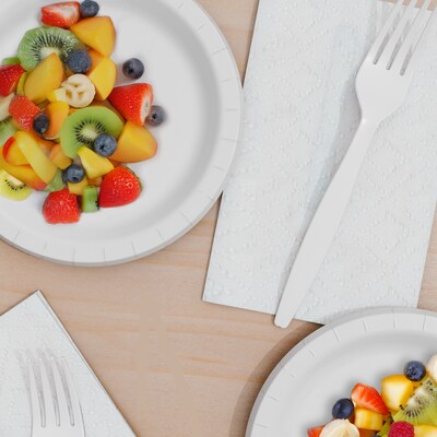 Perk™ Economy Paper Plates, 6", White, 1000/Carton (PK56517)