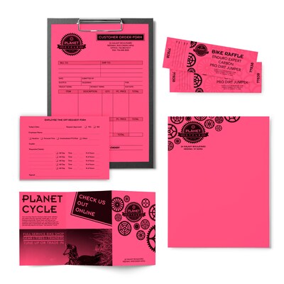 Astrobrights 8.5" x 11" Color Multipurpose Paper, 24 lbs., Plasma Pink, 500 Sheets/Ream, 10/Ream (WAU22119CT)