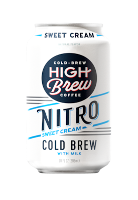 High Brew Nitro Sweet Cream Cold Brew Coffe with Milk, 10 oz., 12/Carton (80576)