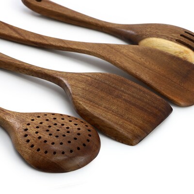 MegaChef Cooking Utensil Set, Wood, 6 Piece (935122172M)