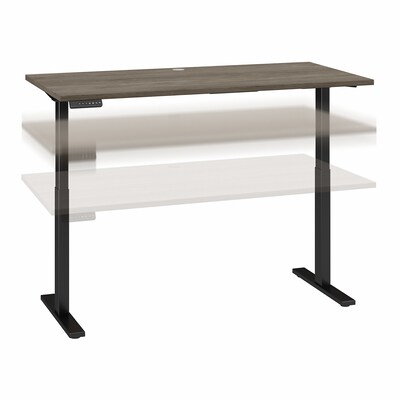 Bush Business Furniture Move 60 Series 27-48 Adjustable Standing Desk, Modern Hickory/Black (M6S60