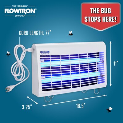 Flowtron Electric Portable Indoor Fly Trap, 500 sq. ft. Coverage, 30W Bulb with Dual Lure Insect Killer (FLWFC4900)