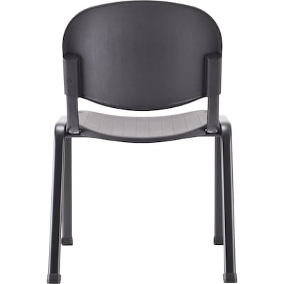 Lorell Low Back Stacking Chairs, Black, 4/Carton (LLR62125)