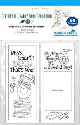 Barker Creek Celebrate Graduation/Promotion Bookmark Set, 60/Pack (LL2192)