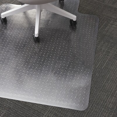 Quill Brand® PlushMat Carpet Chair Mat, 36 x 48, Crystal Clear (20238-CC)