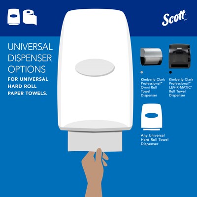 Scott Essential Recycled Hardwound Paper Towels, 1-ply, 400 ft./Roll, 12 Rolls/Carton (02068)