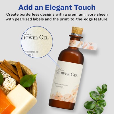 Avery Pearlized Ivory Rectangle Multipurpose Labels, 4.75 x 7.75, Ivory, 200/Box (94255)