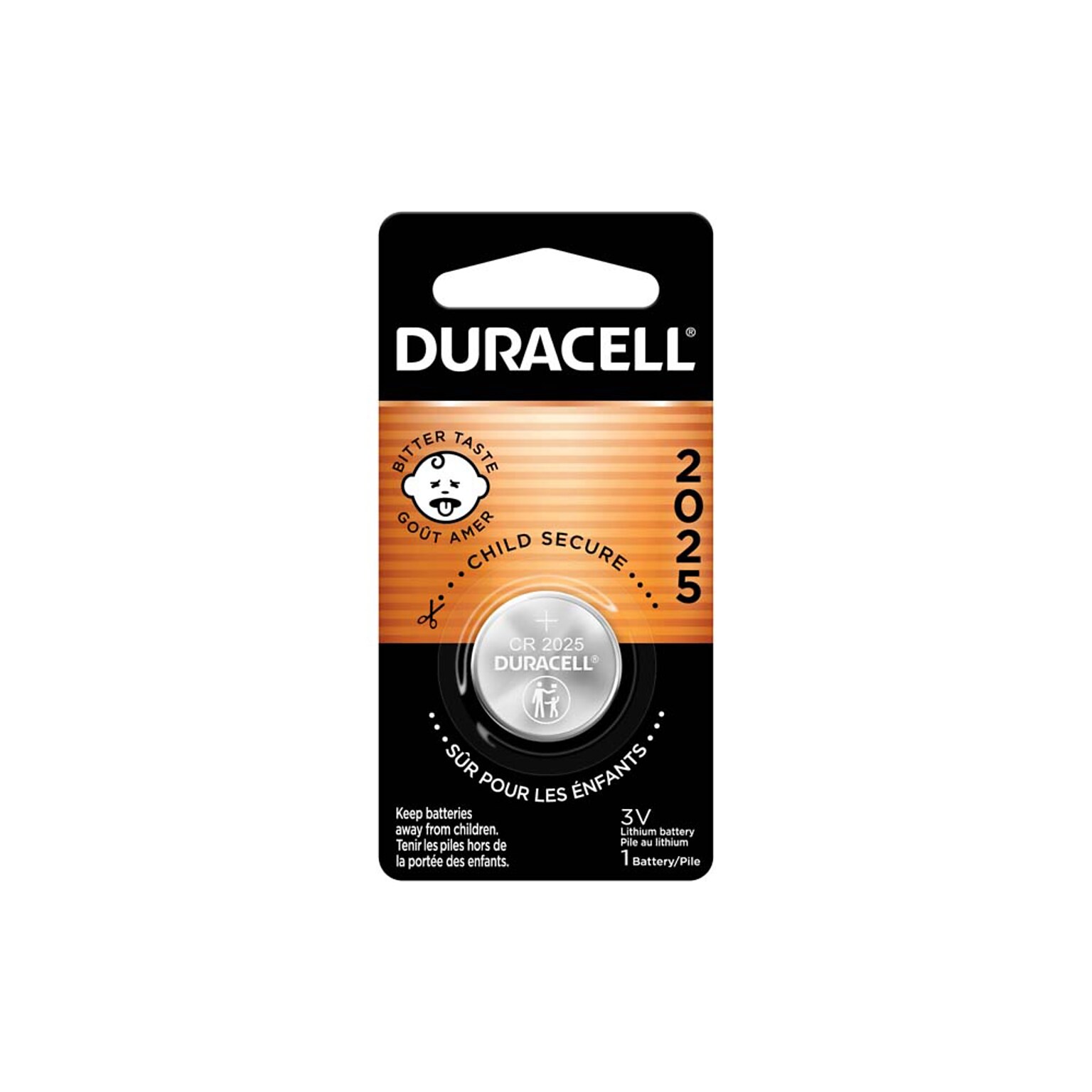 Duracell 2025 Lithium Battery, 3V (DURDL2025BPK)