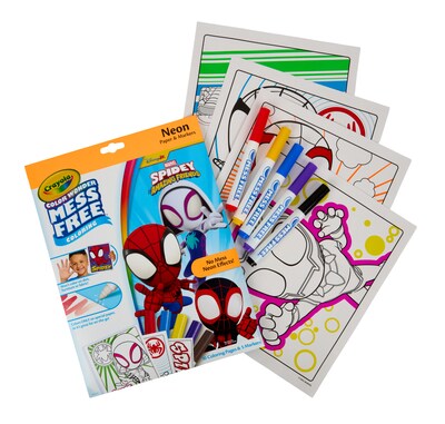 Crayola Color Wonder Mess Free Spidey Amazing Friends Coloring Book, 10-Pages (75-7187)