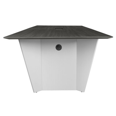 Regency Array 120"W x 48"D Conference Table with Grommet, Ash Grey/White (ACT12048AGWH)