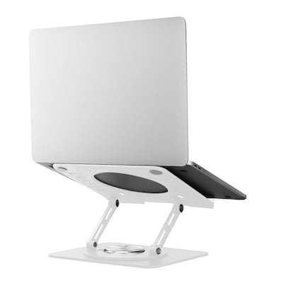 Uncaged Ergonomics 10.2" x 10" Metal Swivel Laptop Stand 2.0, White (SLS-White)