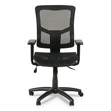 Alera® Elusion® II Series Height & Width Adjustable Arm Ergonomic Mesh Computer and Desk Chair, Blac