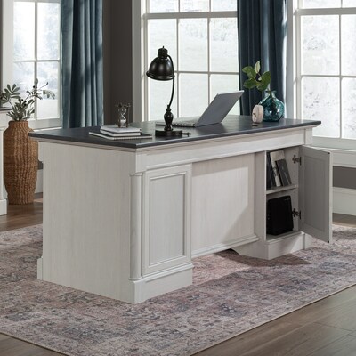 Sauder Palladia 65W Executive Desk, Glacier Oak (432726)