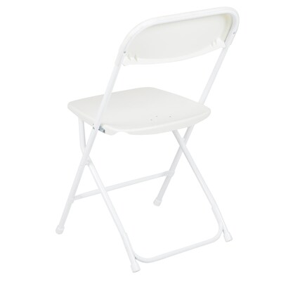 Flash Furniture Plastic Folding Chair, White, Set of 6 (6LEL3WHITE)