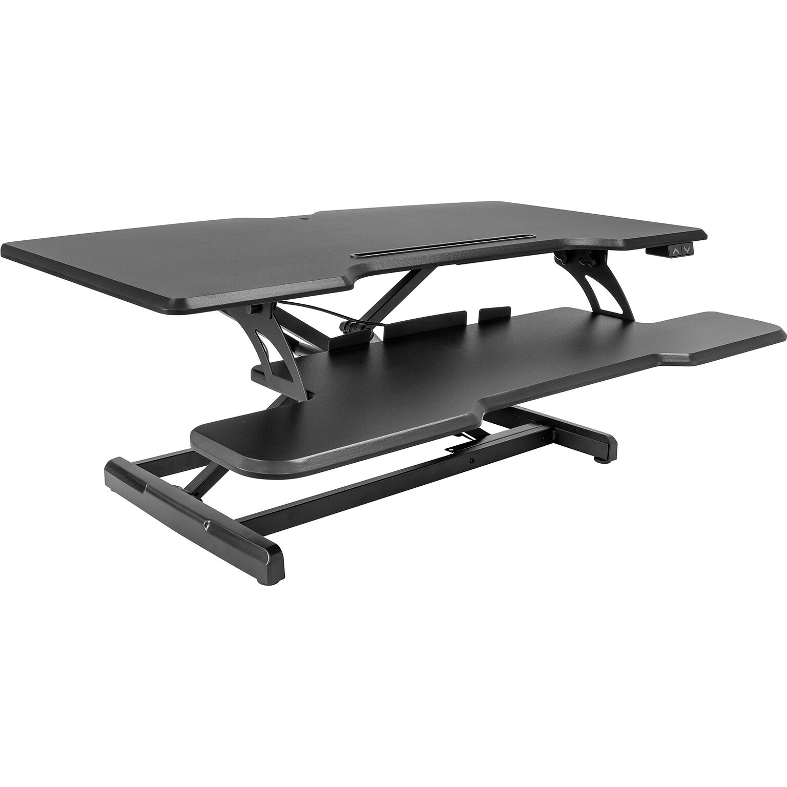 Mount-It! 38W Electric Rectangular Adjustable Standing Desk Converter, Black (MI-8010)