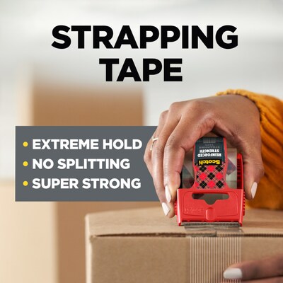 Scotch Heavy Duty Strapping Tape, 1.88 x 30 yds., 3 Core, Translucent (8950-RD-6GC)