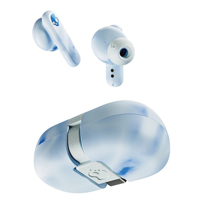 Skullcandy EcoBuds True Wireless Earbuds with Microphone & Charging Dock, Bluetooth, Glacier (S2EOW-