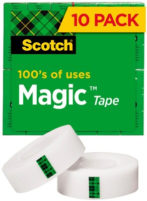 Scotch Magic Invisible Tape Refill,  3/4 x 27.77 yds., 10/Pack (810K10)