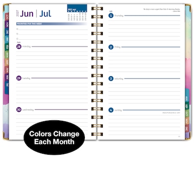2027 Excello Brands 6" x 8" Weekly & Monthly Standard Planner, Paperboard Cover, Orchid (FSHN-CY27-58-81)