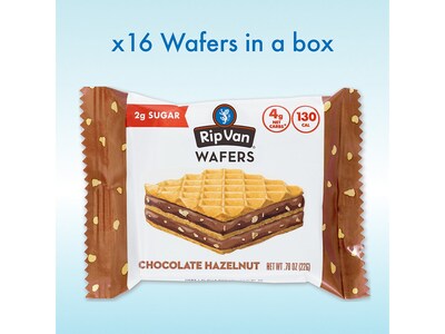 Rip Van Chocolate Hazelnut Wafers, 0.78 oz., 16 Packs/Box (5191)