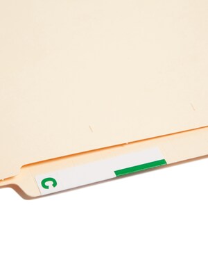 Smead AlphaZ NCC Color-Coded Name Labels, C&P, Label Sheet, Dark Green, 100/Pk (67154)