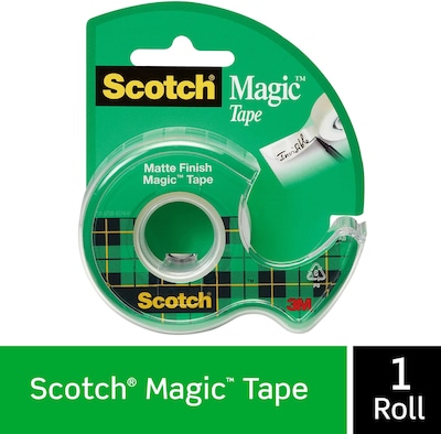 Scotch Magic Invisible Tape with Dispenser, 3/4" x 8.33 yds. (105)