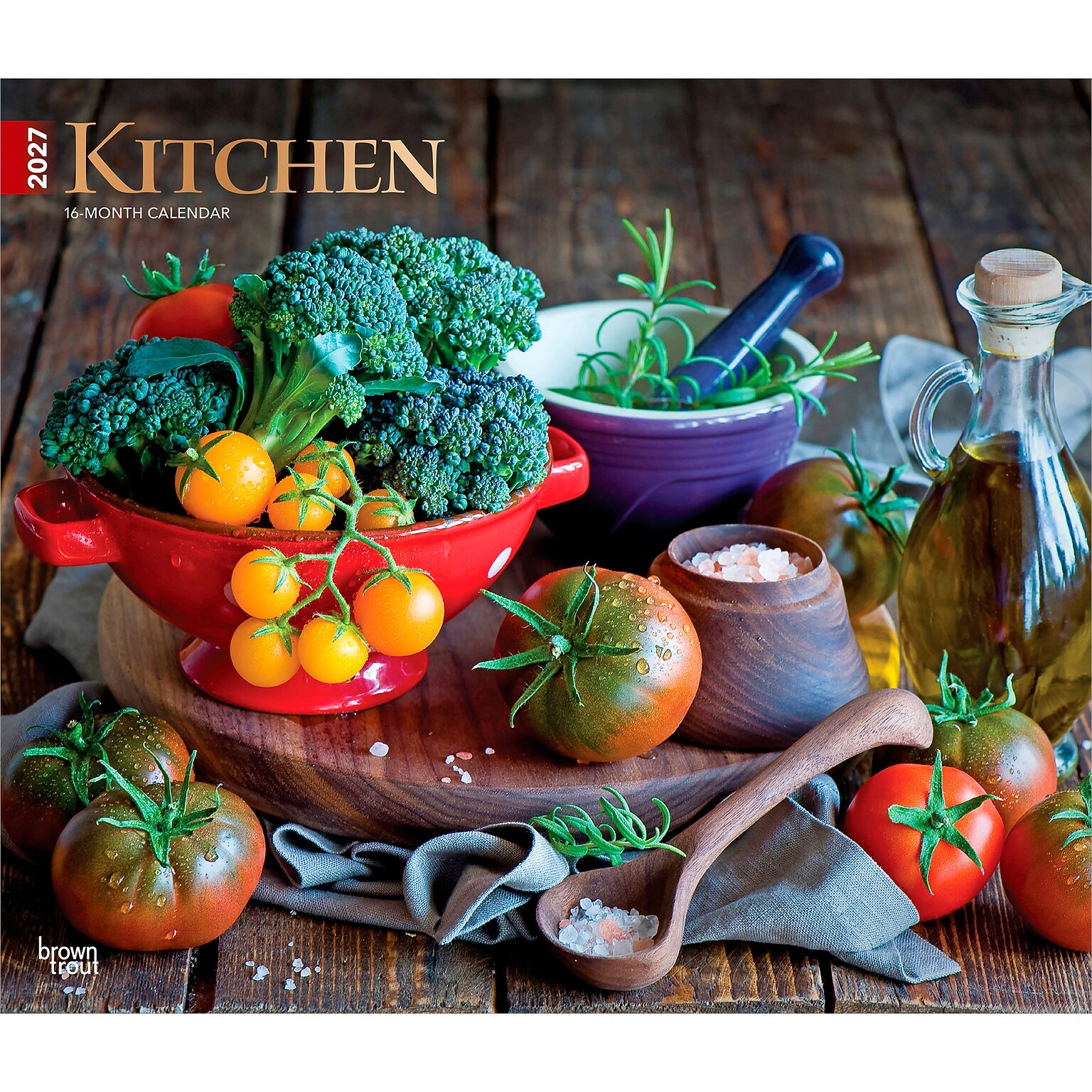 2027 BrownTrout Kitchen 14 x 12 Monthly Wall Calendar, Assorted Colors (9798330709229)