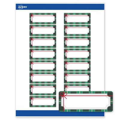 Avery Rectangle Multipurpose Labels, 1 x 2-5/8, White, 160/Pack (19479370403)
