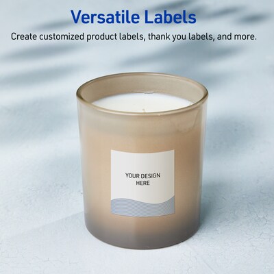 Avery Laser/Inkjet Square Multipurpose Labels, 2" x 2", White, 120/Pack (S00-ETW)