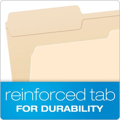 Pendaflex Recycled File Folder, 1/3-Cut Tab, Assorted, Legal Size, Manila, 100/Box (753 1/3)