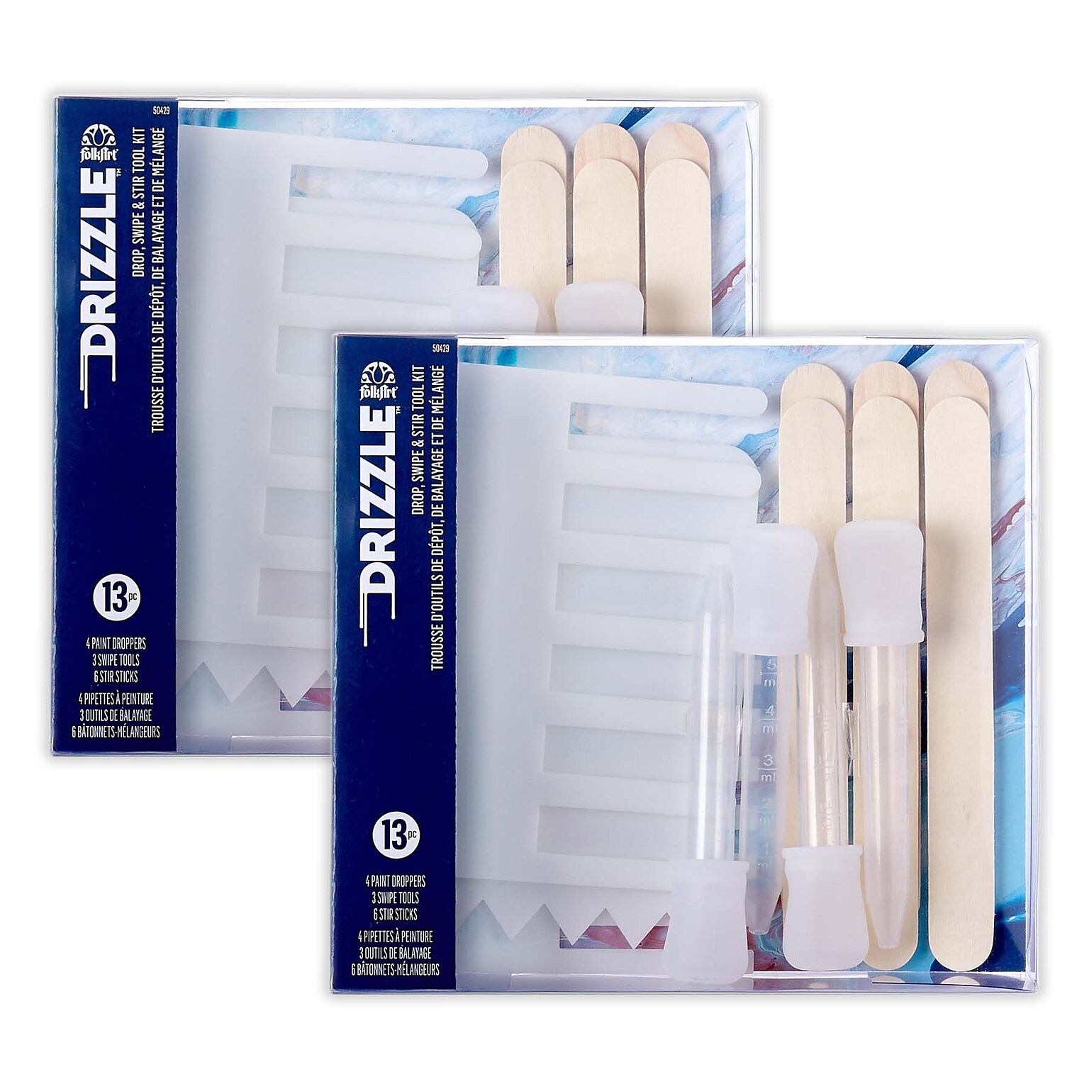 FolkArt Drizzle Pouring Technique Tool Set, 2/Bundle (FLK50429-2)