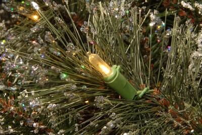 National Tree Company 77" Pre-Lit Glittery Bristle Pine Triple Snowflake Door Hang (GB1-300LT-18S-B)