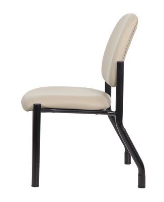 Boss Office Products Armless Bariatric Vinyl Guest Chair, 300 lb. Capacity, Beige (B9595AM-BG)