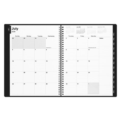 2026–2027 Staples 8" x 11" Academic Weekly and Monthly Appointment Book, Black (ST60363-27)