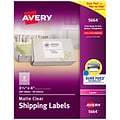 Avery Easy Peel Laser Shipping Labels, 3-1/3 x 4, Clear, 6 Labels/Sheet, 50 Sheets/Pack,  300 Labe