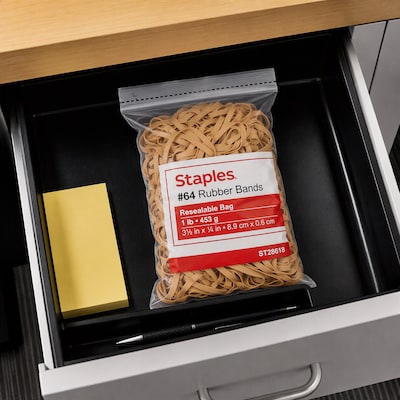 Staples Economy #64 Rubber Bands, 3-1/2"x1/4", 380/Pack (28618-CC)