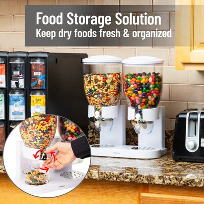 Mind Reader Food Storage Dispenser, White (CEREALD2-WHT)