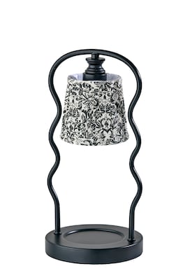 Simplee Adesso Twirl Candlewarmer 13.5 Halogen Table Lamp, Black/White (SL1195-01)