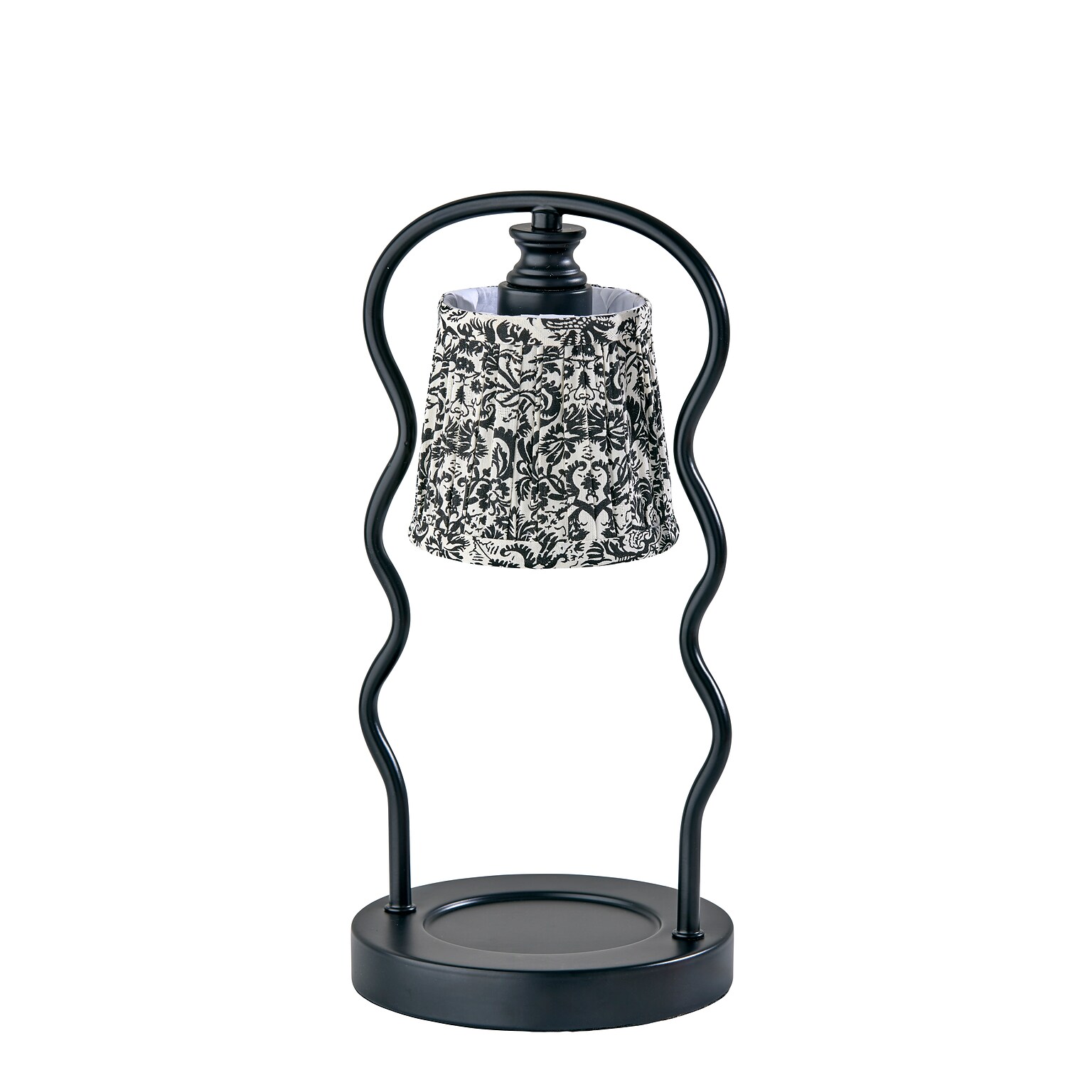 Simplee Adesso Twirl Candlewarmer 13.5 Halogen Table Lamp, Black/White (SL1195-01)