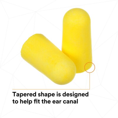 3M E-A-R TaperFit Uncorded Earplugs, 32 dB, Yellow, 200/Box (312-1219)