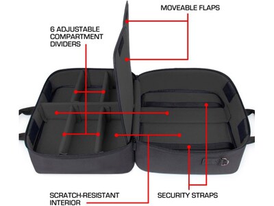 USA Gear S Series S23 Console Travel Bag for PlayStation 5, Black/Black (GRSLS23110BKWS)