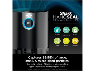 Shark Max True HEPA Air Purifier, 4-Speed, Black (HP202)