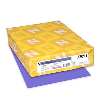 Astrobrights 65 lb. Cardstock Paper, 8.5 x 11, Venus Violet, 250 Sheets/Pack (WAU22091)