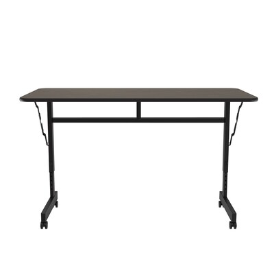 Correll Econoline Flip Top Nesting Table, 24x48, Walnut (FTM2448TF-01)