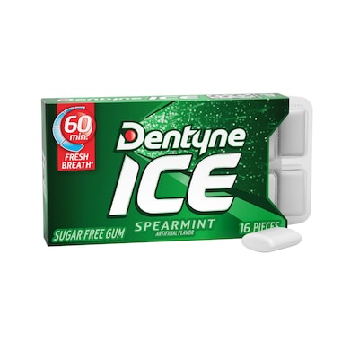 Dentyne Ice Sugar Free Spearmint Gum, 9 Packs/Box (VAM05114)
