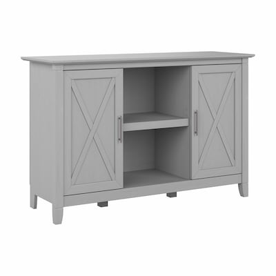 Bush Furniture Key West 30 Accent Cabinet with Doors and 4 Shelves, Cape Cod Gray (KWS146CG-03)