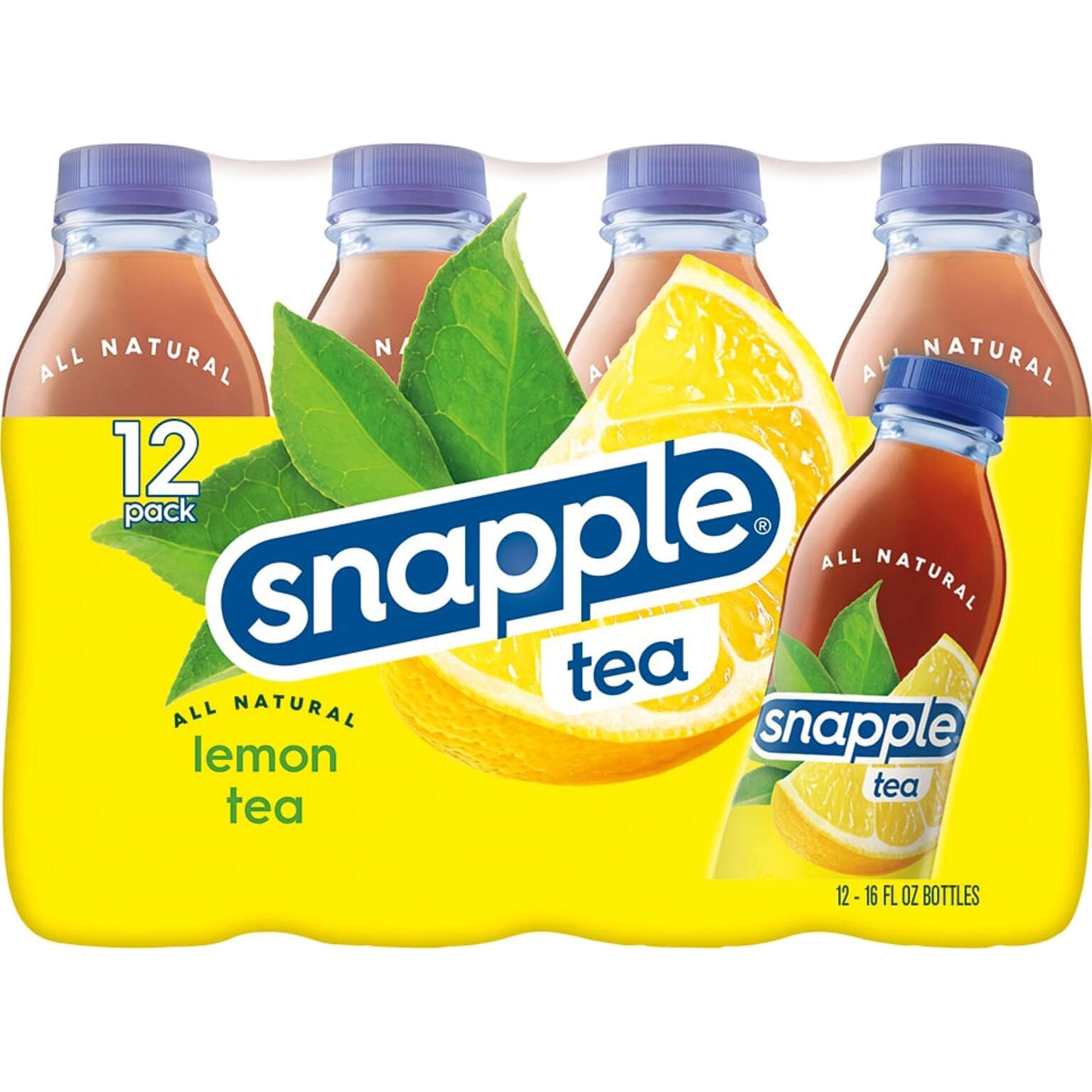 Snapple Lemon Tea, 16 oz., 12 Bottles/Pack, 2 Packs/Carton (92816881)